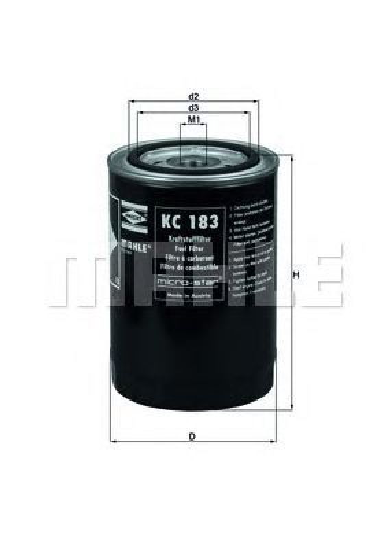 KC 183 KNECHT 76816193 - Fuel filter RENAULT TRUCKS