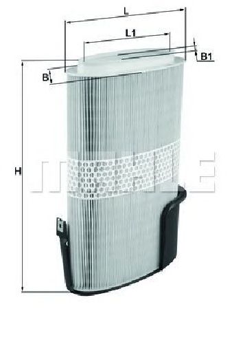 LX 1009/6 KNECHT 76823371 - Air Filter PORSCHE