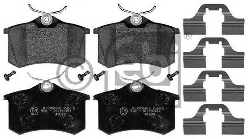 FEBI BILSTEIN 116026 - Brake Pad Set, disc brake Rear Axle VW