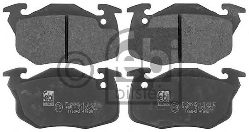 FEBI BILSTEIN 116043 - Brake Pad Set, disc brake Front Axle