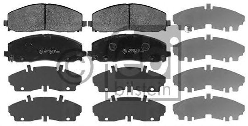 FEBI BILSTEIN 116061 - Brake Pad Set, disc brake Front Axle FIAT