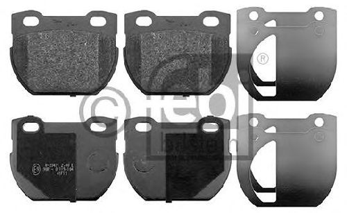 FEBI BILSTEIN 116115 - Brake Pad Set, disc brake Rear Axle LAND ROVER