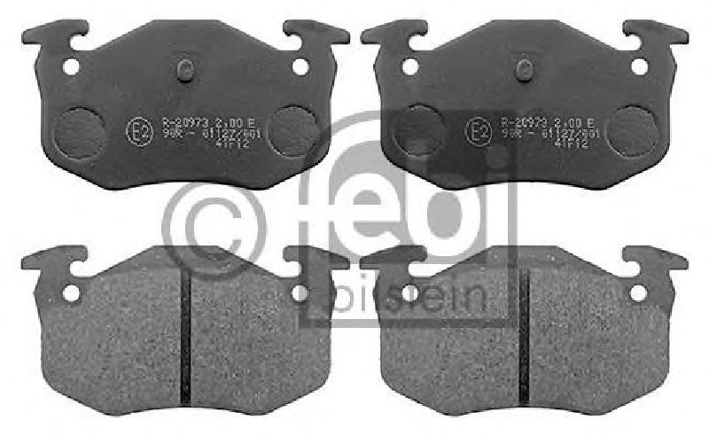 FEBI BILSTEIN 116161 - Brake Pad Set, disc brake Rear Axle PEUGEOT