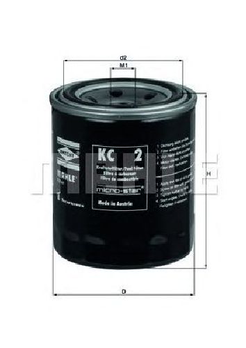 KC 2 KNECHT 78110306 - Fuel filter TOYOTA