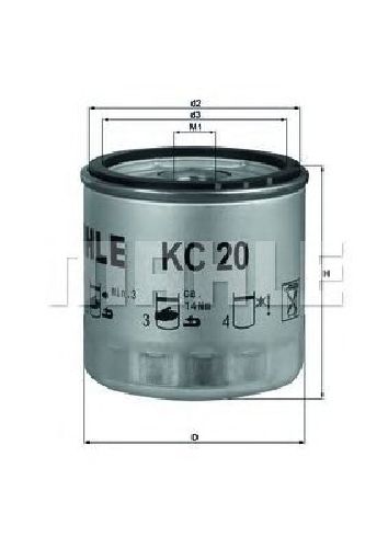 KC 20 KNECHT 77778418 - Fuel filter FENDT