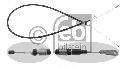 FEBI BILSTEIN 12351 - Cable, parking brake Front