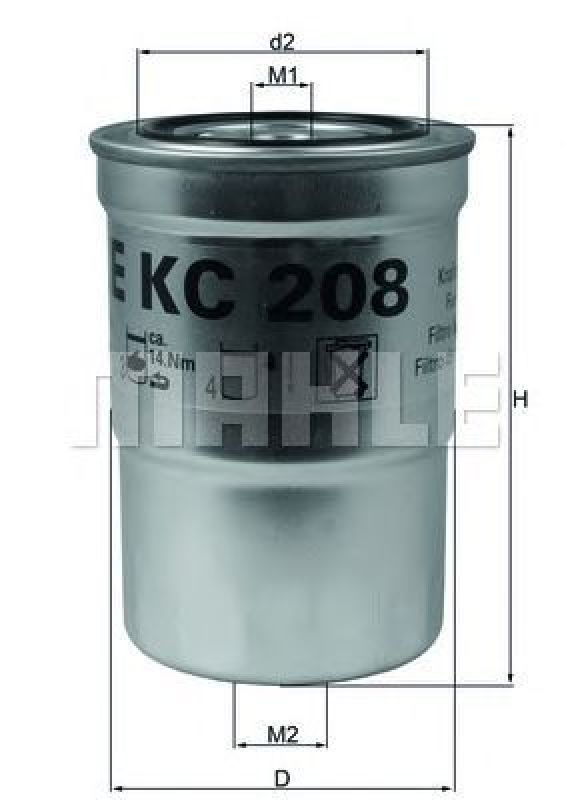 KC 208 KNECHT 76808307 - Fuel filter MITSUBISHI