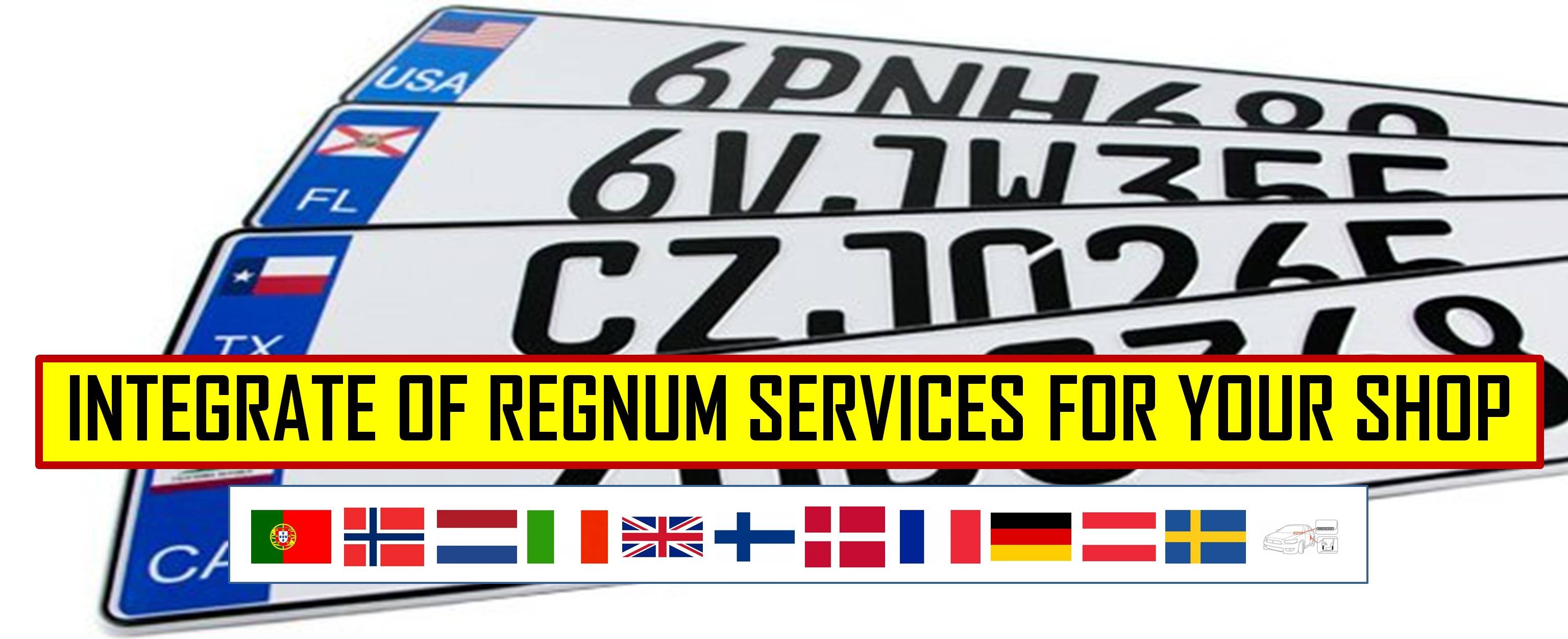 REGNUM [LICENSE PLATE] SERVICES FOR DIFFERENT COUNTRIES | INTEGRATE SERVICES