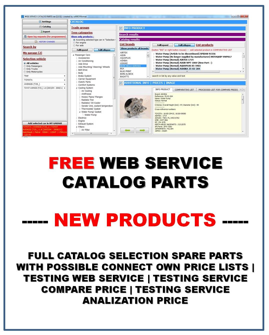 WEB SERVICE CATALOG PARTS