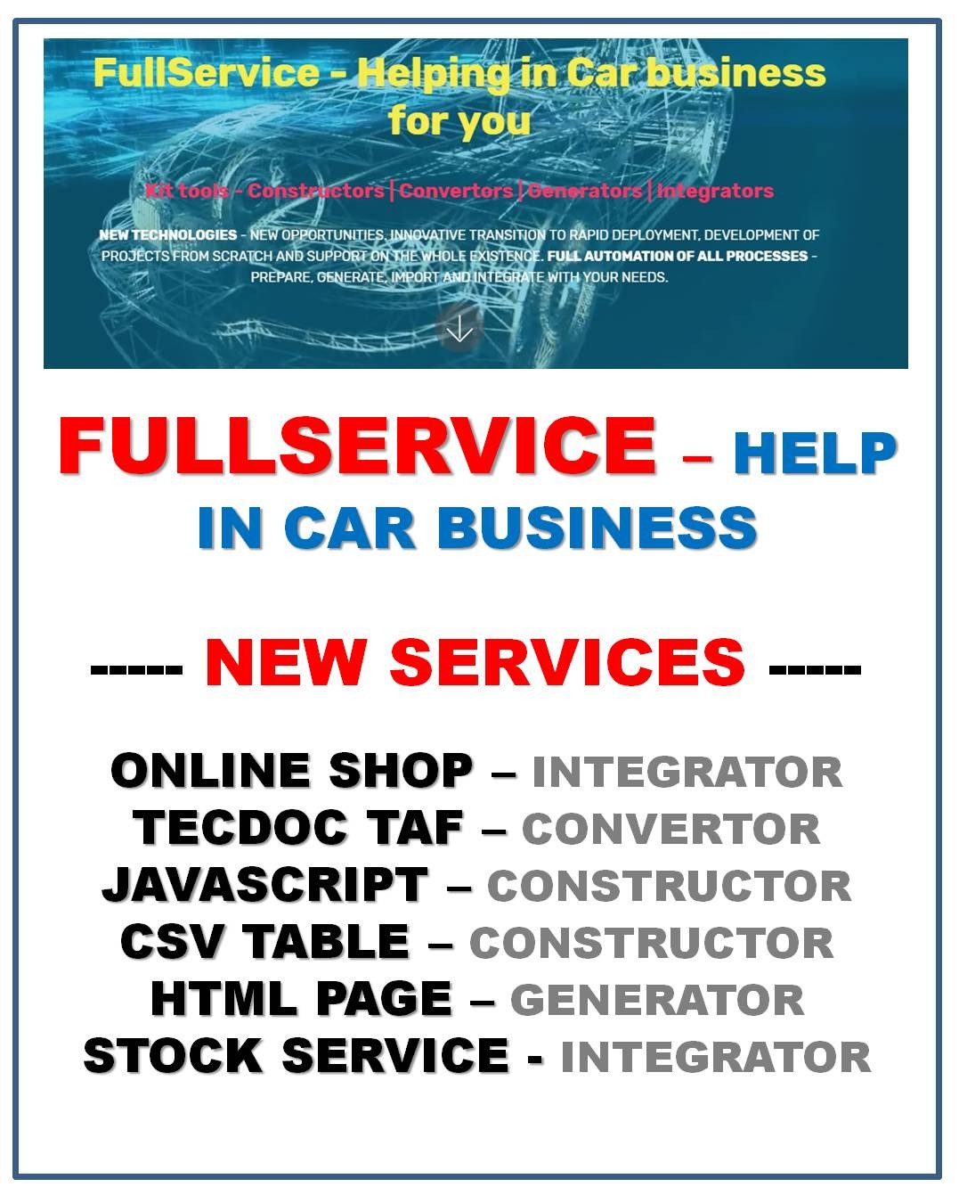 FullService - help in Car business